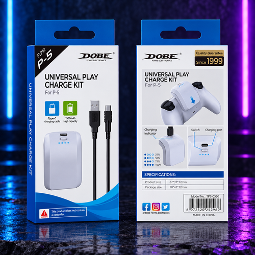 Batterie de remplacement manette PS5 1500mAh + câble USB-C | DOBE TP5-0550