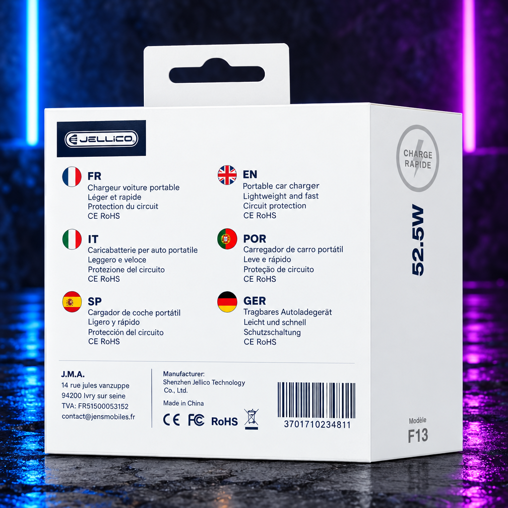Chargeur Voiture Double Port USB-C + USB-A