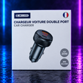 Chargeur Voiture Double Port USB-C + USB-A