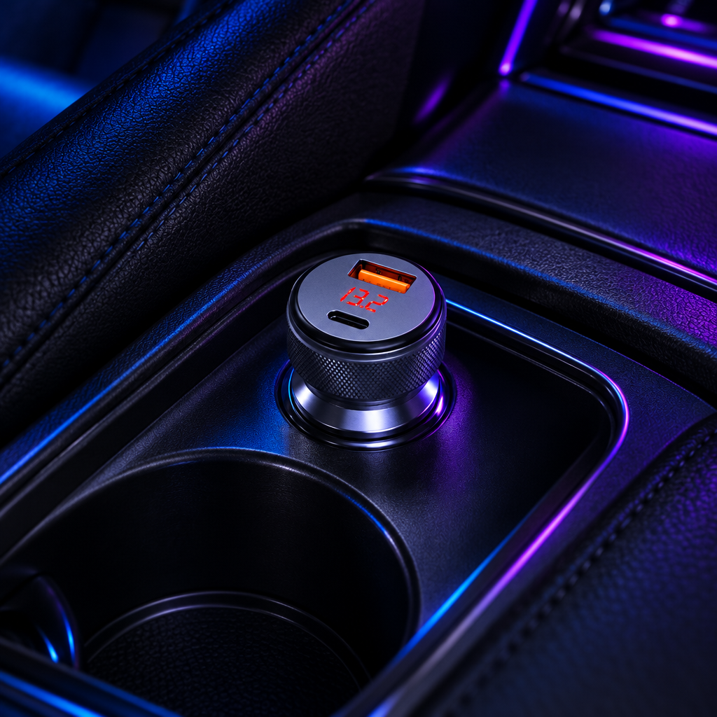 Chargeur Voiture Double Port USB-C + USB-A