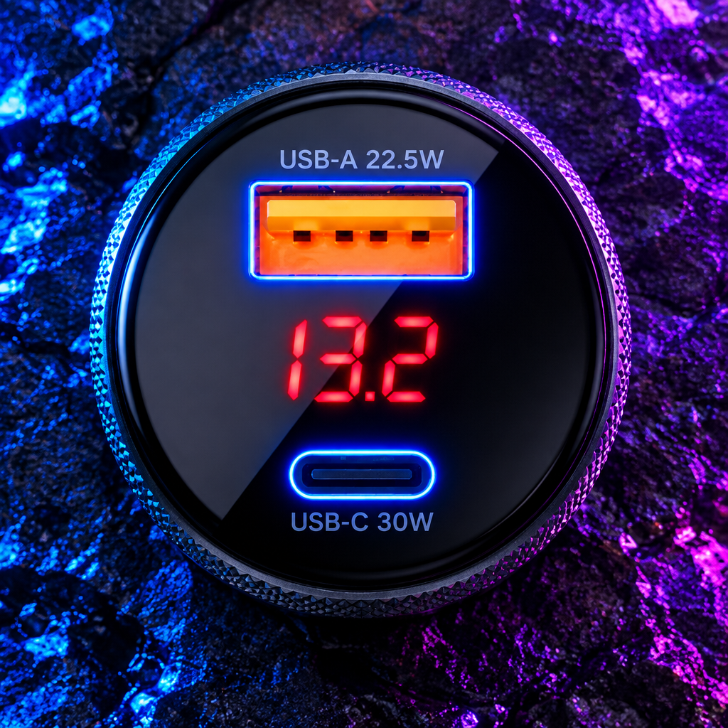 Chargeur Voiture Double Port USB-C + USB-A