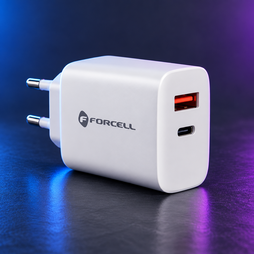 Chargeur Forcell 30W USB-C + USB-A Double Port