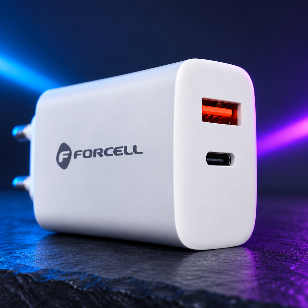 Chargeur Forcell 30W USB-C + USB-A Double Port