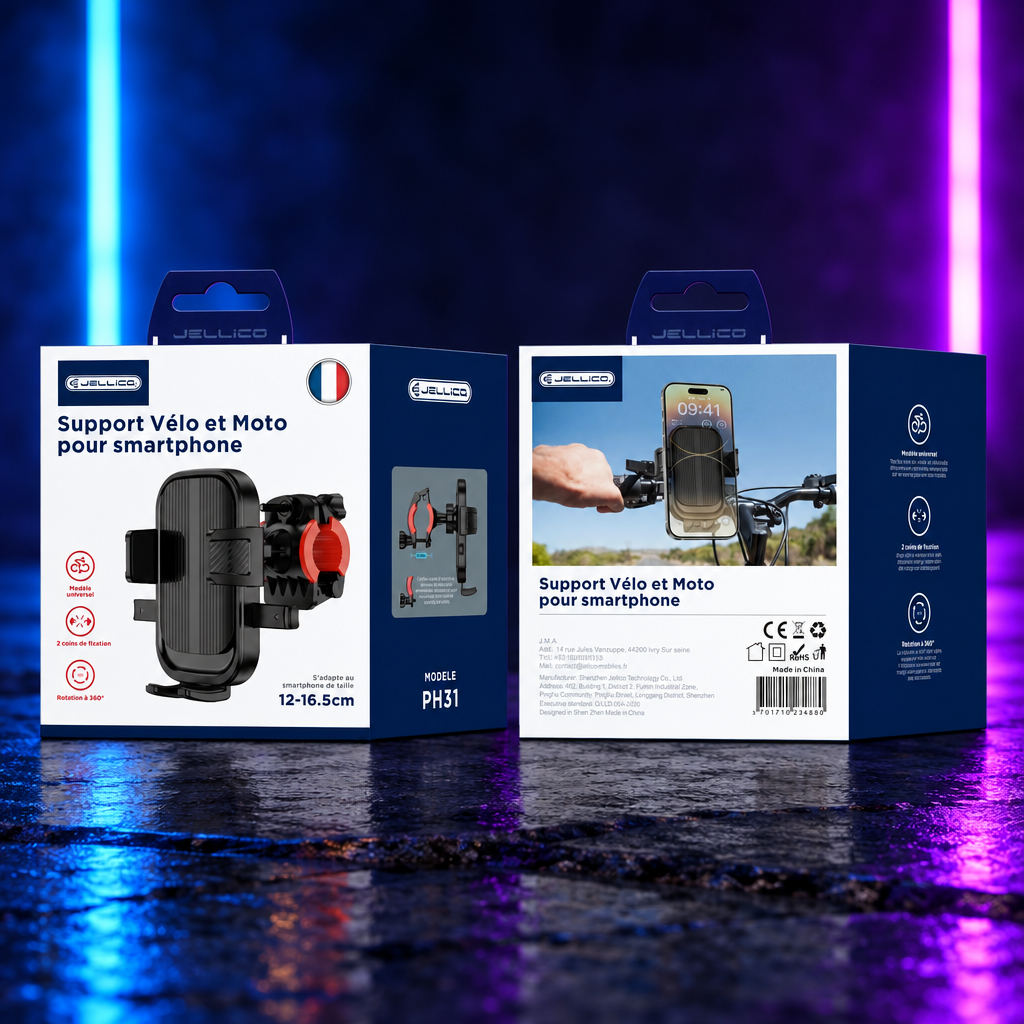 Support voiture grille d’aération smartphone 360° | Jellico PH31