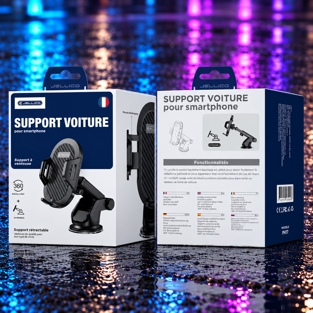 Support voiture Jellico PH7 - fond neon